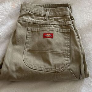Vintage tan carpenter Dickies Work chore Pants size 36 x 32‎